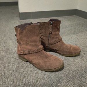Teva Brown Waterproof Suede De La Vina Ankle Boots Size 9.5